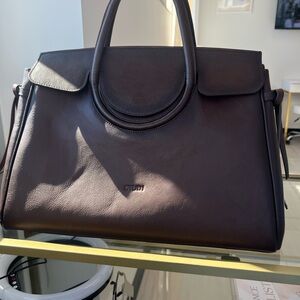 Chic Brown Leather Handbag